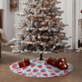 thumbnail image 5 of Salouo Strawberries Christmas Tree Skirt 48" Farmhouse Christmas Decorations Snowman Xmas Tree Skirt Tree Mat for Holiday Party Decor, 5 of 8
