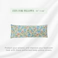 thumbnail image 2 of Elegant Comfort Ultra Soft Set of 2 Floral Pint Pillowcases - 1500 Series Microfiber, Soft and Smooth Hidden Zipper Closure 2-Piece Pillow Covers - Body Pillowcase, Magnolia, 2 of 5