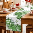 thumbnail image 5 of Table Runner - 108 Inch Long, St. Patrick's Kitchen Dining Table Runner Dresser Scarves, Lucky Shamrock Green Eucalyptus Floral Plants Farmhouse Decor for Coffee Tables Wedding Party Banquet, 5 of 8