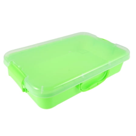 ELAYARD Space Theme Plastic Sandbox Tray with Storage and Accessories Light Green