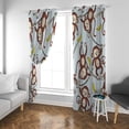 thumbnail image 2 of Coolnut Window Curtain Panels Monkey and Banana Vines Grommet Top Room Darkening Thermal Insulated Blackout Window Treatment Drapes 2 Panels W55 x L84 In, 2 of 6