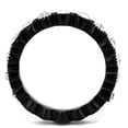 thumbnail image 2 of IP Black(Ion Plating) Stainless Steel Ring with Top Grade Crystal in Clear for Women Clear Stone Color Style TK2207 Size 5, 2 of 3
