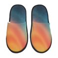 thumbnail image 1 of Balery yellow orange and teal Pantuflas de Casa de Felpa Silenciosas con Diseño Estampado, Zapatillas Cómodas Antideslizantes de Algodón para Interior-Large, 1 of 8