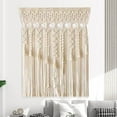thumbnail image 4 of Boho Macrame Curtain for Window Doorway Handmade Large Long Macrame Wall Hanging Simple and Macrame Valance for Doorway Closet Curtains, Wedding Backdrop Decor, 4 of 9