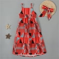 thumbnail image 2 of CPNG Toddler Baby Girl Skirt African Print Dress Summer Clothes Outfits Little Girl Casual Dresse and Headband 2 Pcs Set(RD2,18-24 Months), 2 of 9