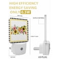 thumbnail image 3 of Night Lights Auto Sensor Daisy Sunflowe Plug-in LED Nightlights Lamp Dusk to Dawn for Living Room, Bedroom, Bathroom, Hallway, Stairways Wall Decor, Summer Floral Black Buffalo Plaid Night Light, 3 of 9