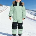 thumbnail image 2 of Boys Heavy Duty Insulated Snowsuit Kids All Weather Windproof Ski With Thermal Extreme Cold Weather Outdoor Winter Adventures, 2 of 9