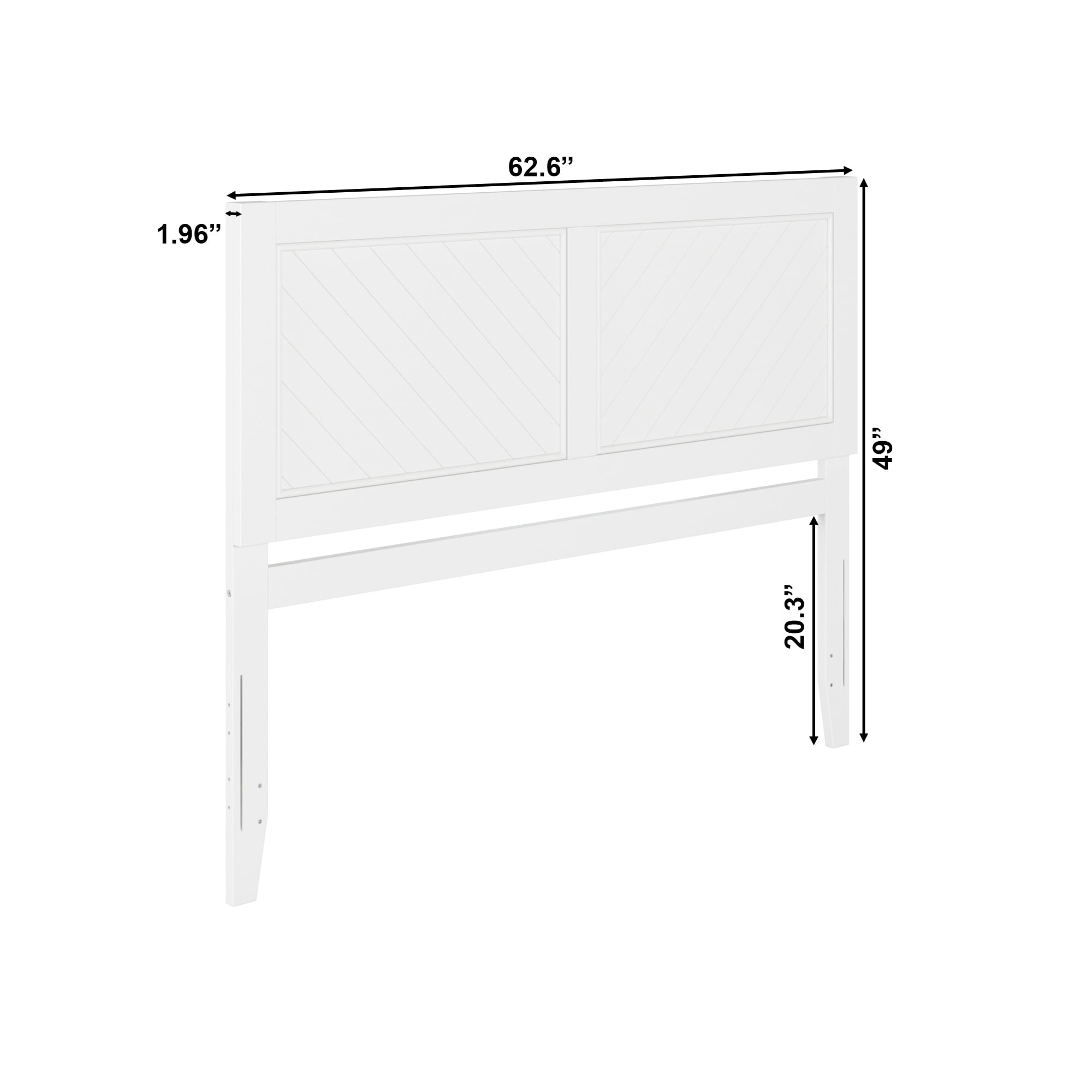 AFI Canyon White Solid Wood Rustic Farmhouse Headboard, Queen