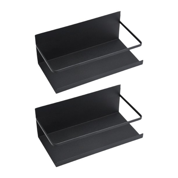 2 piezas de estante para especias lateral del refrigerador, almacenamiento, organización de la cocina y Negro