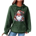 thumbnail image 3 of Hilzaten Hooded Sweatshirt for Women Long Sleeve Pullover Graphic Drop Shoulder Kangaroo Pocket Sweatshirt for Women, 3 of 7