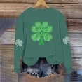 thumbnail image 6 of LEKWK St.Patricks Day Shirts Women Regular Fit Crew Neck Sweatshirts Long Sleeve Tops Distressed American Flag Shamrock Print Casual Wear, 6 of 6