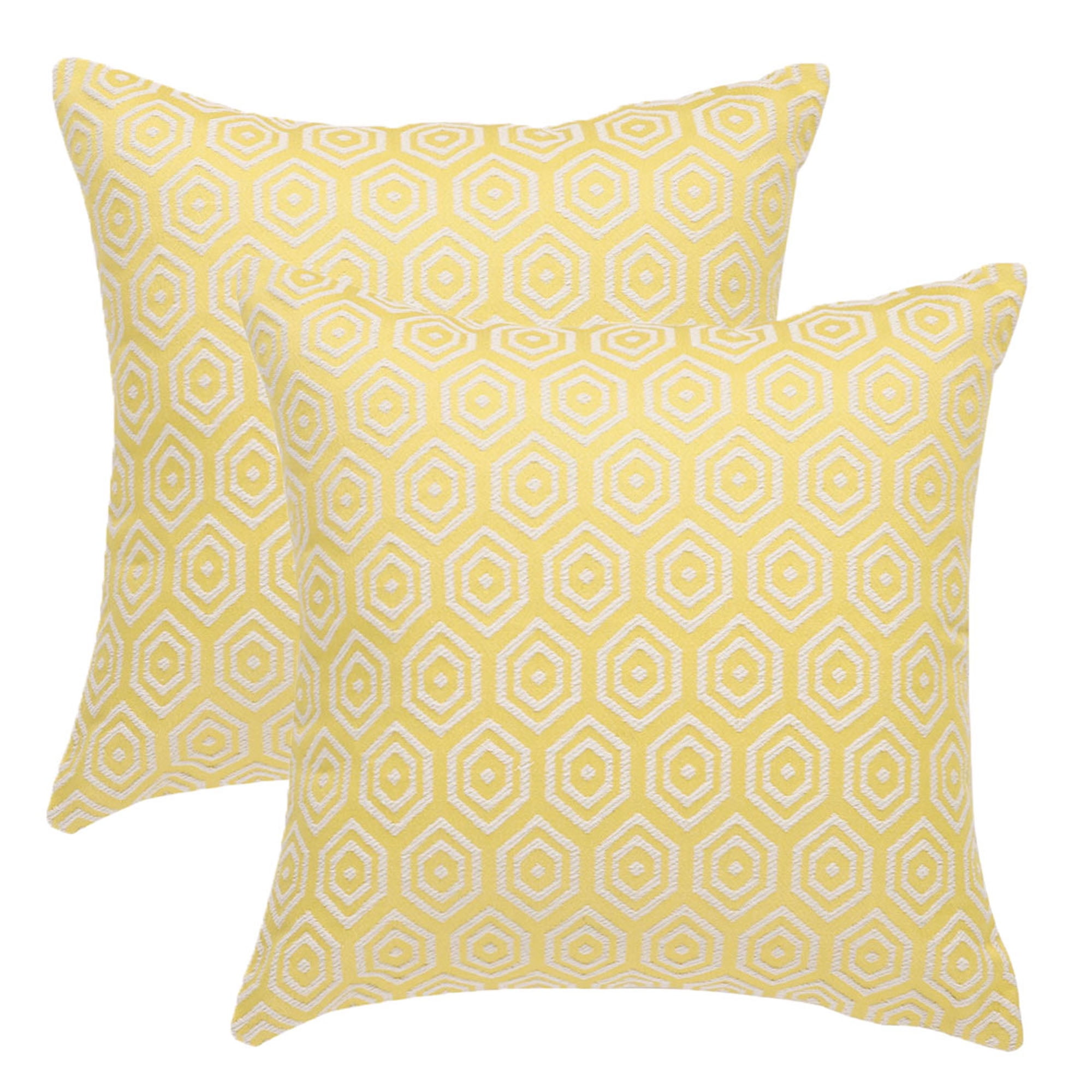 Pack of 2 Throw Pillow Cover Decorative Farmhouse Pillowcase Square Cushion Covers 18 X 18