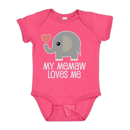 

Inktastic Memaw Loves Me Grandchild Gift Baby Boy or Baby Girl Bodysuit