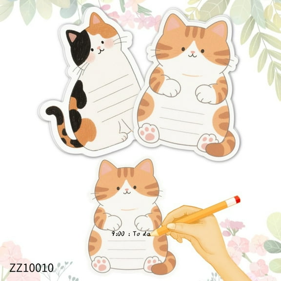 Cute Hamster & Hedgehog Shaped Sticky Notes, Kawaii Animal Memo Pads for Desk Decoration & Notes,Kawaii Decoration Message Labels Office Note Markers, Sticky Notes - Multi-Color Notepads for Office