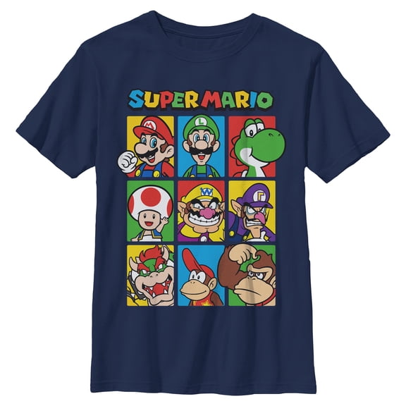 Boys Nintendo Classic Sidekicks and Villains Portraits T Shirt