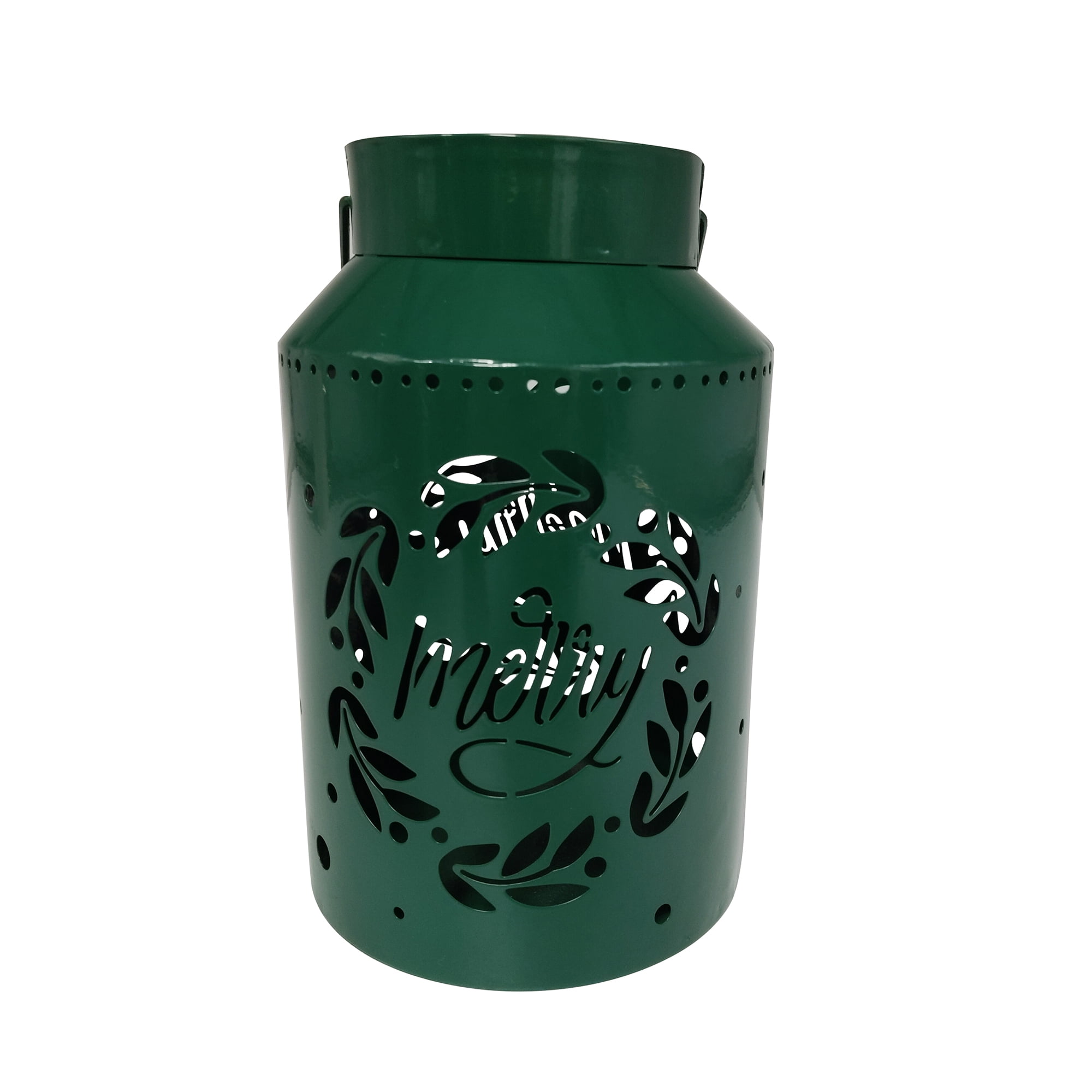 Green Metal Bucket Decor