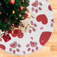 thumbnail image 5 of Coolnut Valentine's Day Hearts Christmas Tree Skirt Home Decoration Large Round Christmas Tree Skirt for Holiday Party Home Christmas Day Ornaments,35.4", 5 of 6