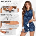 thumbnail image 5 of Yuyamidu Sea Turtle Print Golf Dress for Women Breathable Workout Athletic Dresses with Pockets Shorts Womens Sleeveless Tennis Golf Dress Size 2XL Elastic 2 Piece Sets, 5 of 7
