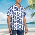 thumbnail image 5 of Daiia Blue Vases Hawaiian Shirt for Men Gentle Cotton Regular Short Sleeve Casual-Medium, 5 of 9