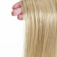 thumbnail image 6 of Benehair Clip in 100% Remy Human Hair Extensions Hair Pad Seamless Hairpiece Topper Thickened Soft Thin Hair Blonde, 6 of 10