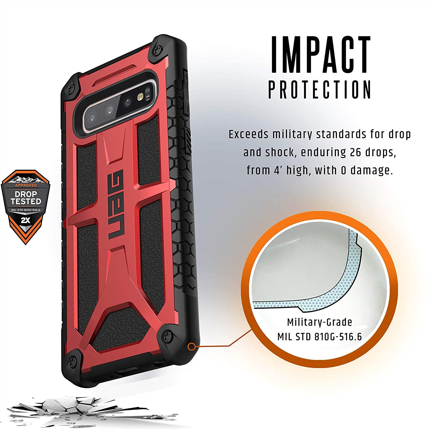 Urban Armor Gear Samsung Galaxy S10 screen] Monarch