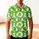 thumbnail image 4 of Blusa y camisa hawaiana de manga corta con cuello vuelto para hombre, camisa unisex de verano para playa, informal, de manga corta, con botones, ropa estampada para el Día de San Patricio, blusa para, 4 of 8