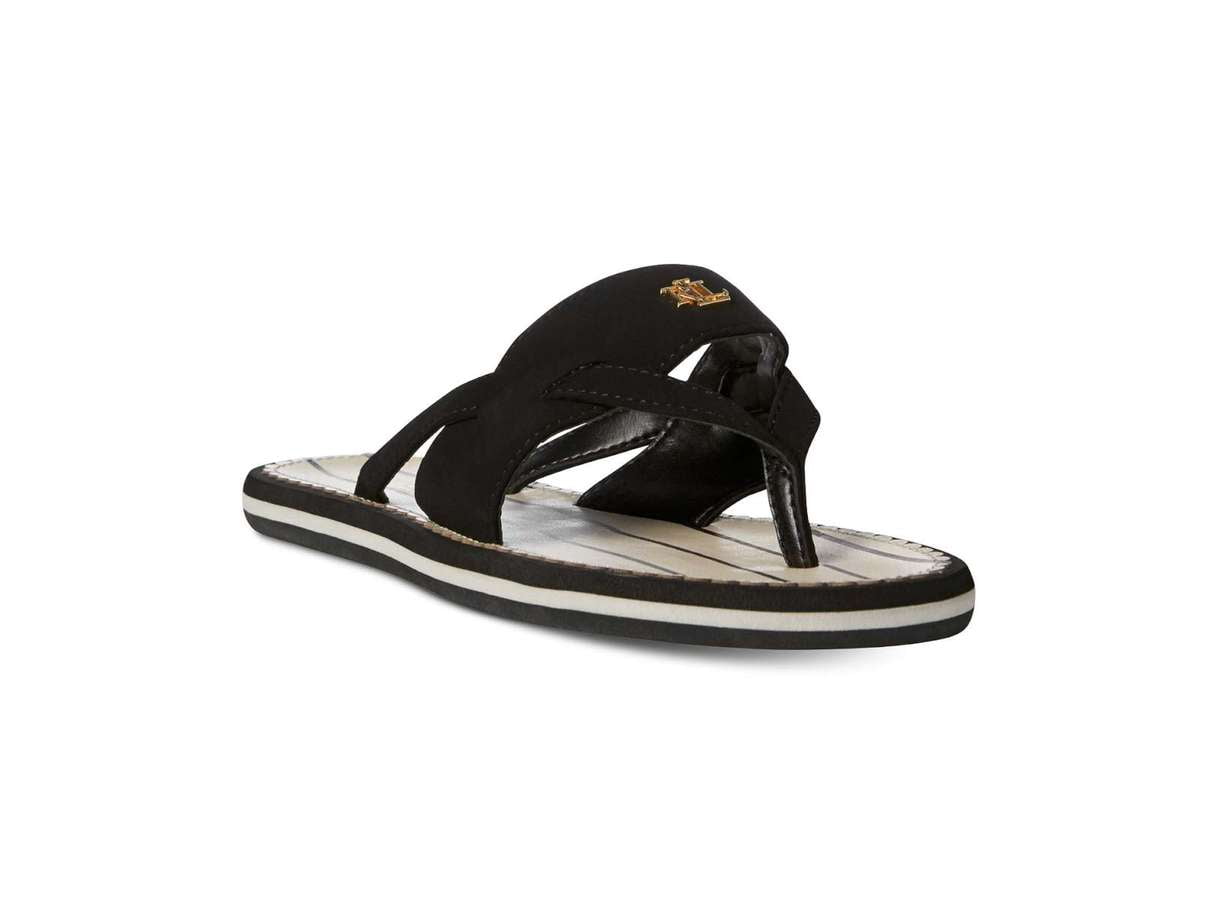 Lauren Ralph Lauren Women's Rosalind Thongs - Black - Size 8