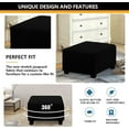thumbnail image 5 of YSH Square Covers, Folding Storage Stool Protector Slipcovers with Elastic Bottom, Soft Jacquard Stool Covers, Dustproof and Machine Washable Furniture Protector, 5 of 7