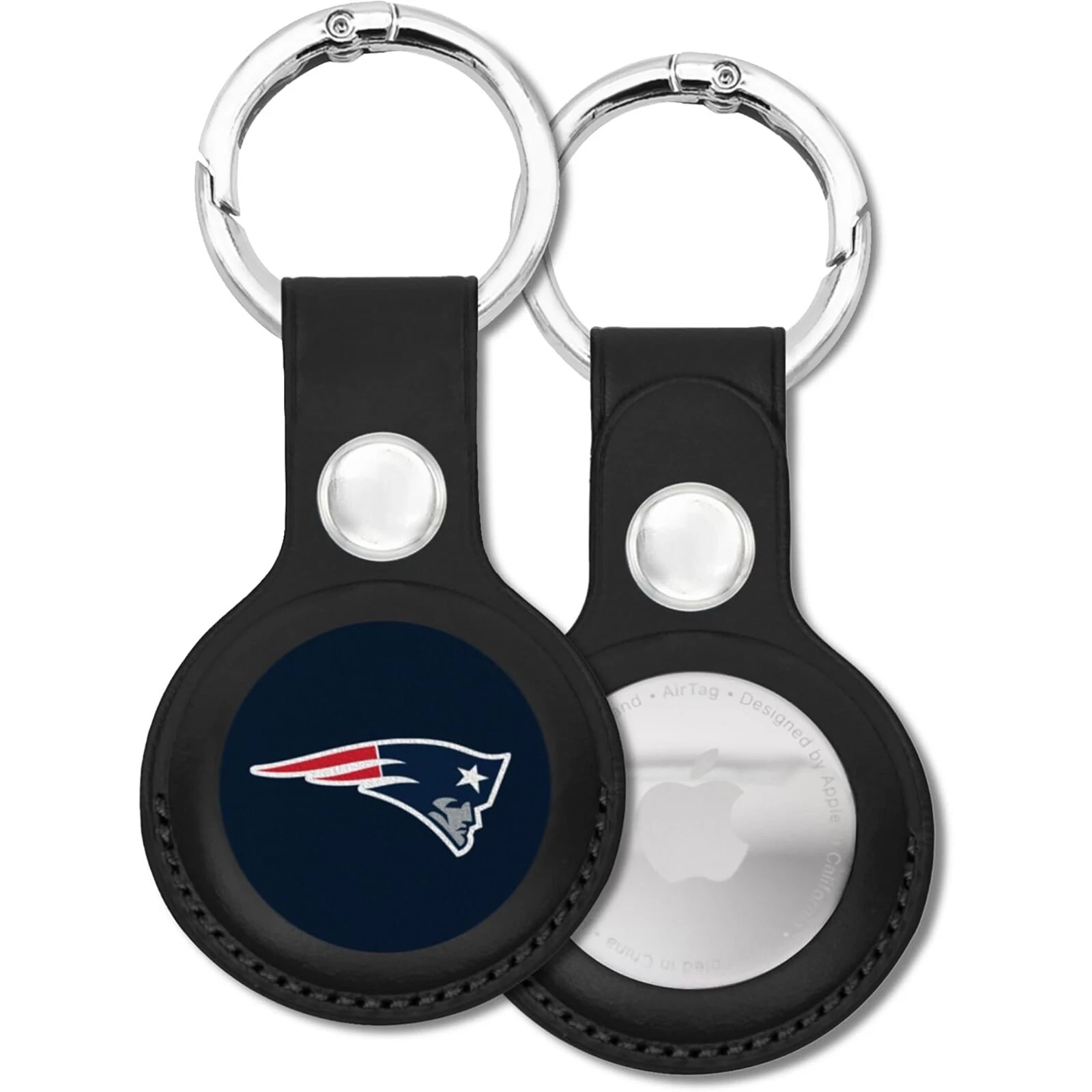 Pets First NFL Leather Keychain Apple Air Tag Holder for Dogs & Cats Airtag Case