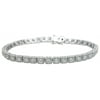 925 Sterling Silver CZ Faux Diamond Bracelets For Women, Elegant Mom Bracelet