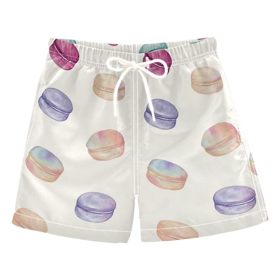 Boys' Swim Trunks Kids Beach Shorts Quick Dry Board Shorts Macaron Pattern 2T