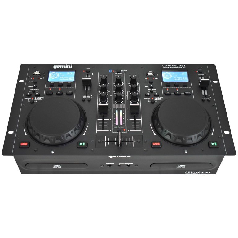 Gemini CDM-4000BT CD/MP3/USB Bluetooth Media Player with Two