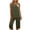 Army Green, variant on 2Piece Womens Pajamas Sets Sleeveless Ruched Neck Tank Tops Capri Pant Summer Sleepwear(Light Blue/XL)