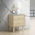 thumbnail image 4 of Gymax Set of 2 Nightstand 2-Drawer Beside End Side Table w/Rubber Legs Oak Finish, 4 of 10