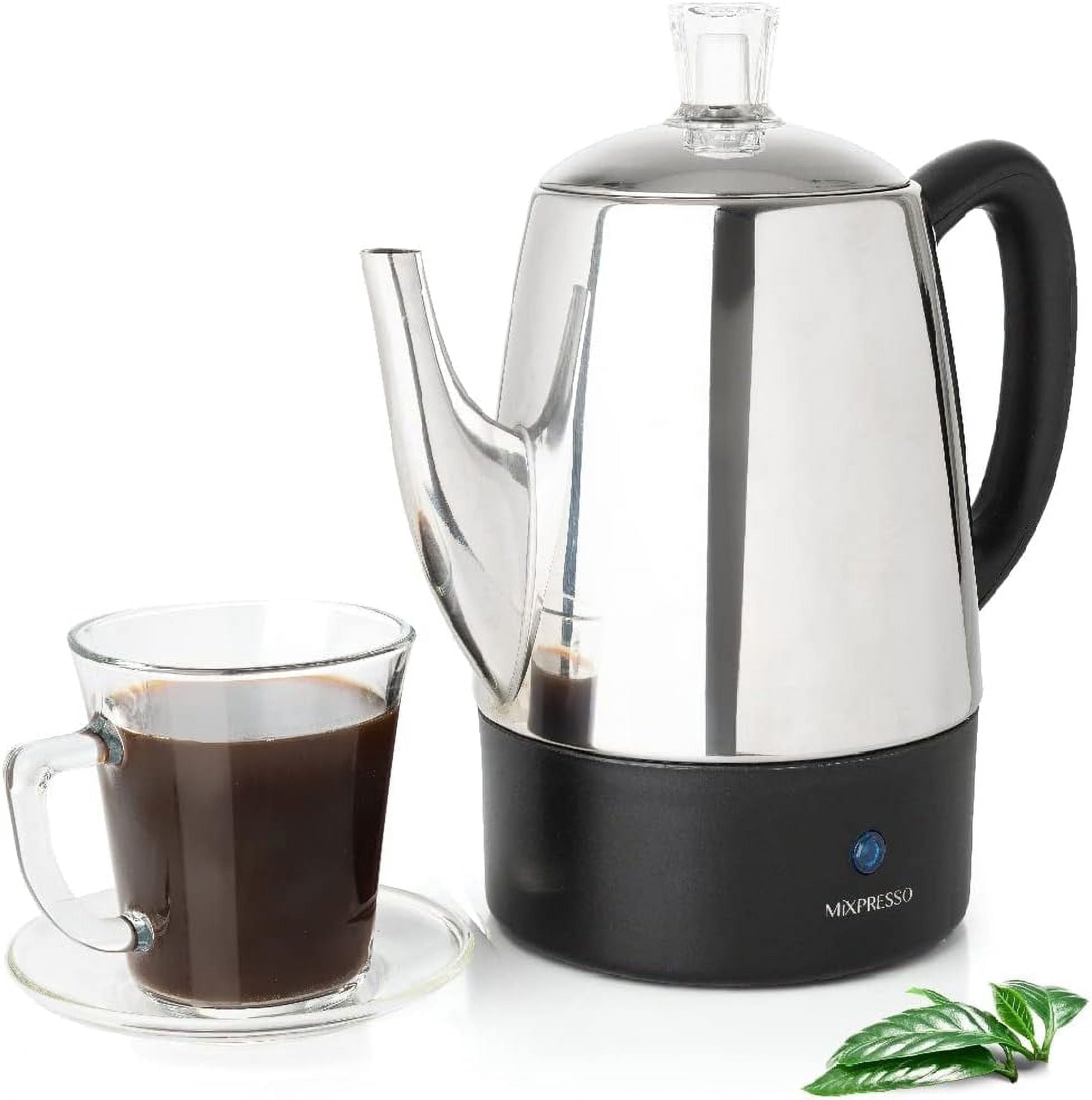 Mixpresso 10-Cup Electric Percolator, Stainless Steel photo 1