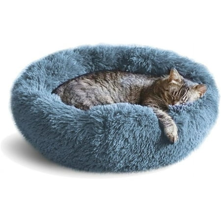 Whiskers & Friends Cat Bed, Cat Beds for Indoor Cats Washable, Small Dog Bed Calming Pet Bed, Cat Beds & Furniture, Large Cat Bed, Kitty Kitten Bed