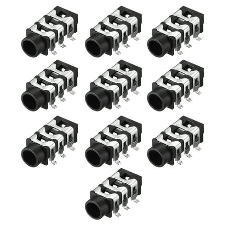 3.5 mm Audio Jack Connector PCB Mount Female Socket 6Pin PJ-313D  10pcs