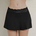thumbnail image 3 of Ticikt Fashion Midi Skirt Half Slips for Women Underskirt Short Lace Trim Above Knee Half Slip,Color:Black, 3 of 8