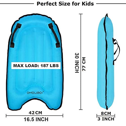 Ghopy Inflatable Surfboard Bodyboard Two-color Inflatable Bodyboard with Handles Portable Non-slip Inflatable Body Boards for Adults Children Beginners Ghopy Inflatable Surfboard Bodyboard Two-color Inflatable Bodyboard with Handles Portable Non-slip Inflatable Body Boards for Adults Children Beginners
