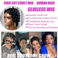 thumbnail image 5 of Natural Black Layered Pixie Wig Human Hair for Black Women Short Human Hair Lightweight Glueless Pixie Cut Wigs, 5 of 6