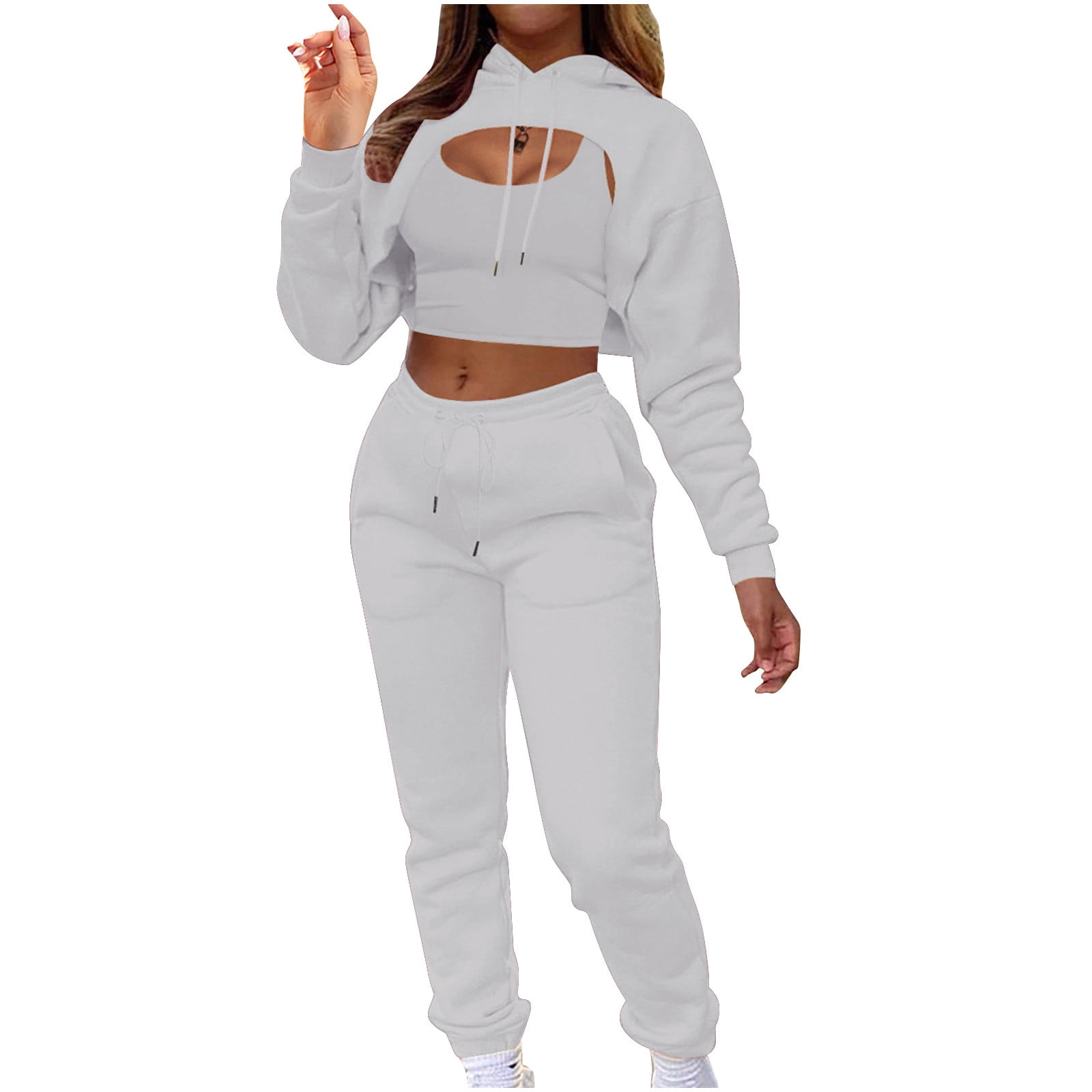 RQYYD Joggers Sets for Women's Piece Tracksuits Long Sleeve
