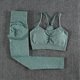 thumbnail image 1 of Conjuntos de gimnasio sin costuras, trajes deportivos para Fitness, ropa de mujer, mallas de botín de cintura alta, sujetador deportivo, ropa atlética para correr, conjunto de Yoga Tan Jianjun  unisex, 1 of 2