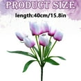 thumbnail image 3 of Artificial Tulip Bouquet Verdsylv 9-Head Artificial Tulip Bouquet - Super Realistic Silk Flower Arrangement, Sturdy Stems, Perfect for Living Room Garden Vase Decor, Wedding & Party Centerpiece, 3 of 8
