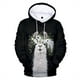 thumbnail image 4 of Sudadera con capucha con estampado 3D de alpaca para niños, de manga larga, para correr al aire libre, de gran tamaño, 4 of 5