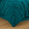 thumbnail image 4 of Chezmoi Collection Sydney 7-Piece Pinch Pleat Comforter Set, Lightweight Pintuck Bedding for All Season, California King, Teal, 4 of 9