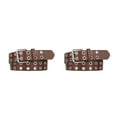 thumbnail image 3 of Maytalsory All Trend Match Alloy Buckle Punk Belt For Womens Jeans Party Waistband Classic Style Pin Work Coffee 105cm 2Set, 3 of 6