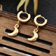 thumbnail image 3 of Pendientes para mujer, regalos para mujer, pendientes de acero inoxidable para mujer, pendientes colgantes dorados, pendientes de joyería, 3 of 5