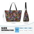 thumbnail image 2 of Lafuoo Vintage Floral Pattern Large Capacity Beach Travel Bag, Zipper Pocket Handbag Shoulder Bag, Suitable for Beach, Pool, Gym-One Size, 2 of 5