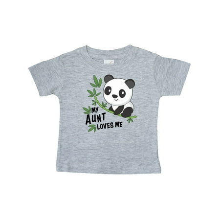 

Inktastic My Aunt Loves Me- cute panda Gift Baby Boy or Baby Girl T-Shirt