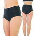 thumbnail image 3 of ToBeInStyle Women's 6 Pack High Waisted Seamless Basic Laser Cut Panties - Black - 4X-Large, 3 of 7